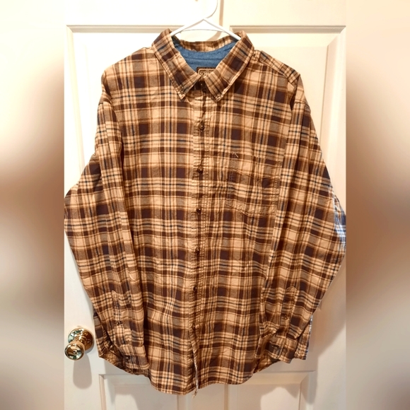 Schmidt Workwear Shirt Mens XL Brown Plaid Button Down Cotton Outdoor Streetwear - Picture 3 of 10